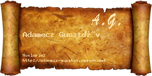 Adamecz Gusztáv névjegykártya