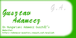 gusztav adamecz business card